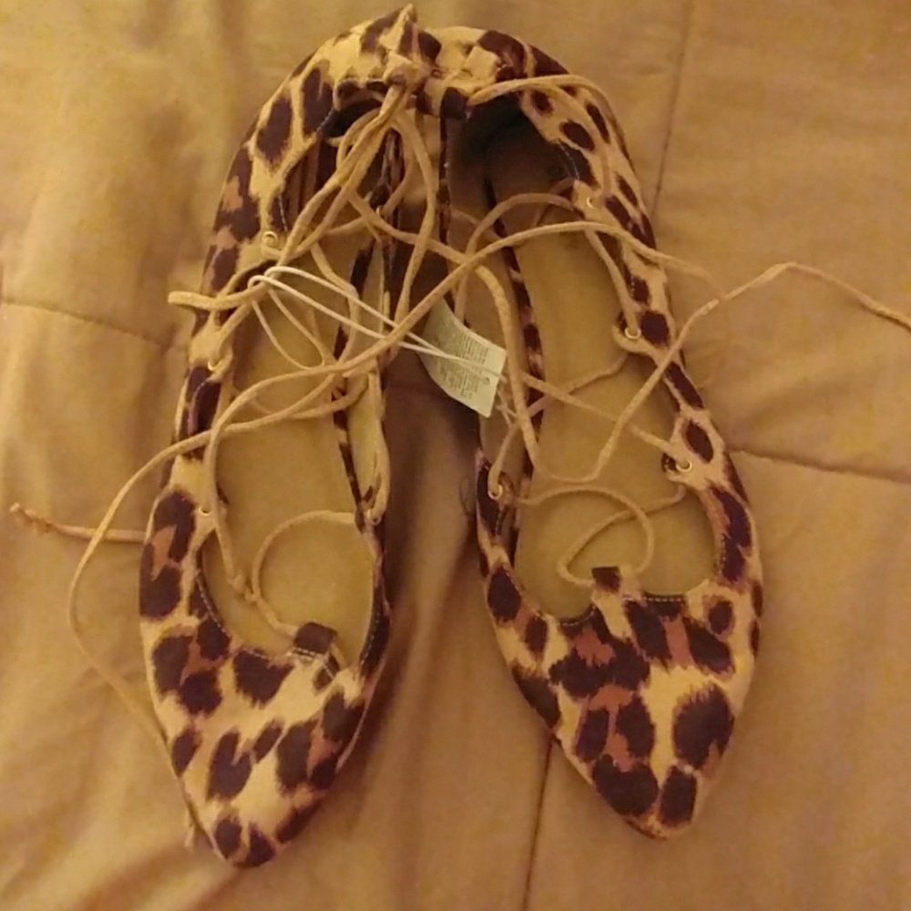 Lace up flats